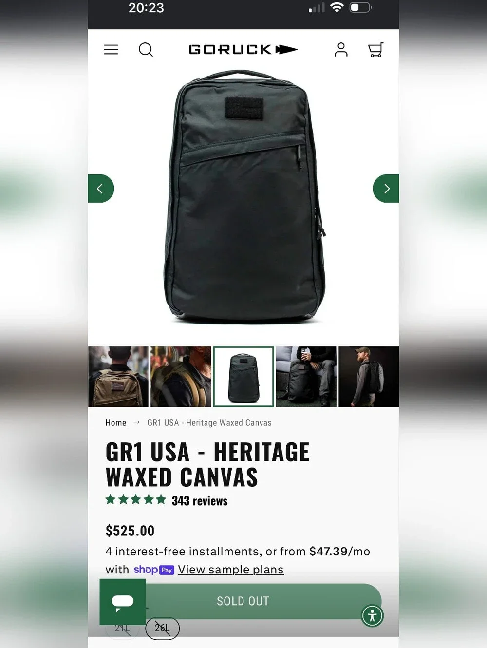 GoRuck - GR2 - Heritage Waxed Canvas - 26 Liter